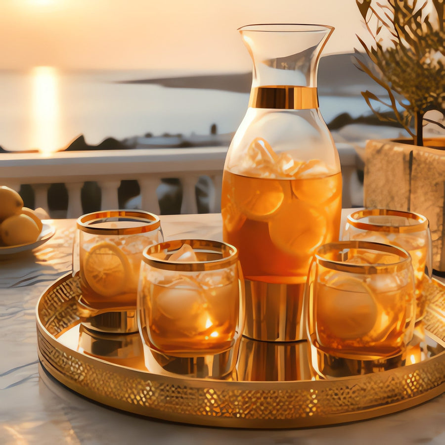 Summer Gold porcelain tea set